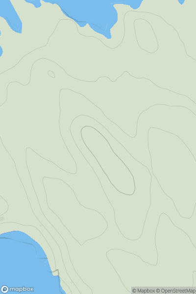 Thumbnail image for Druim Mor [Canna, Rhum and Eigg] showing contour plot for surrounding peak